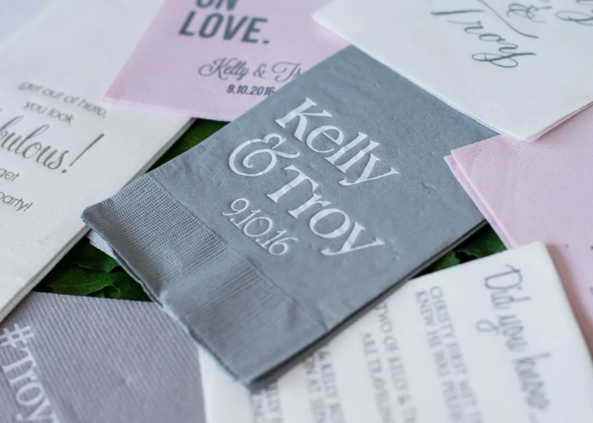 Custom printed cocktail napkins